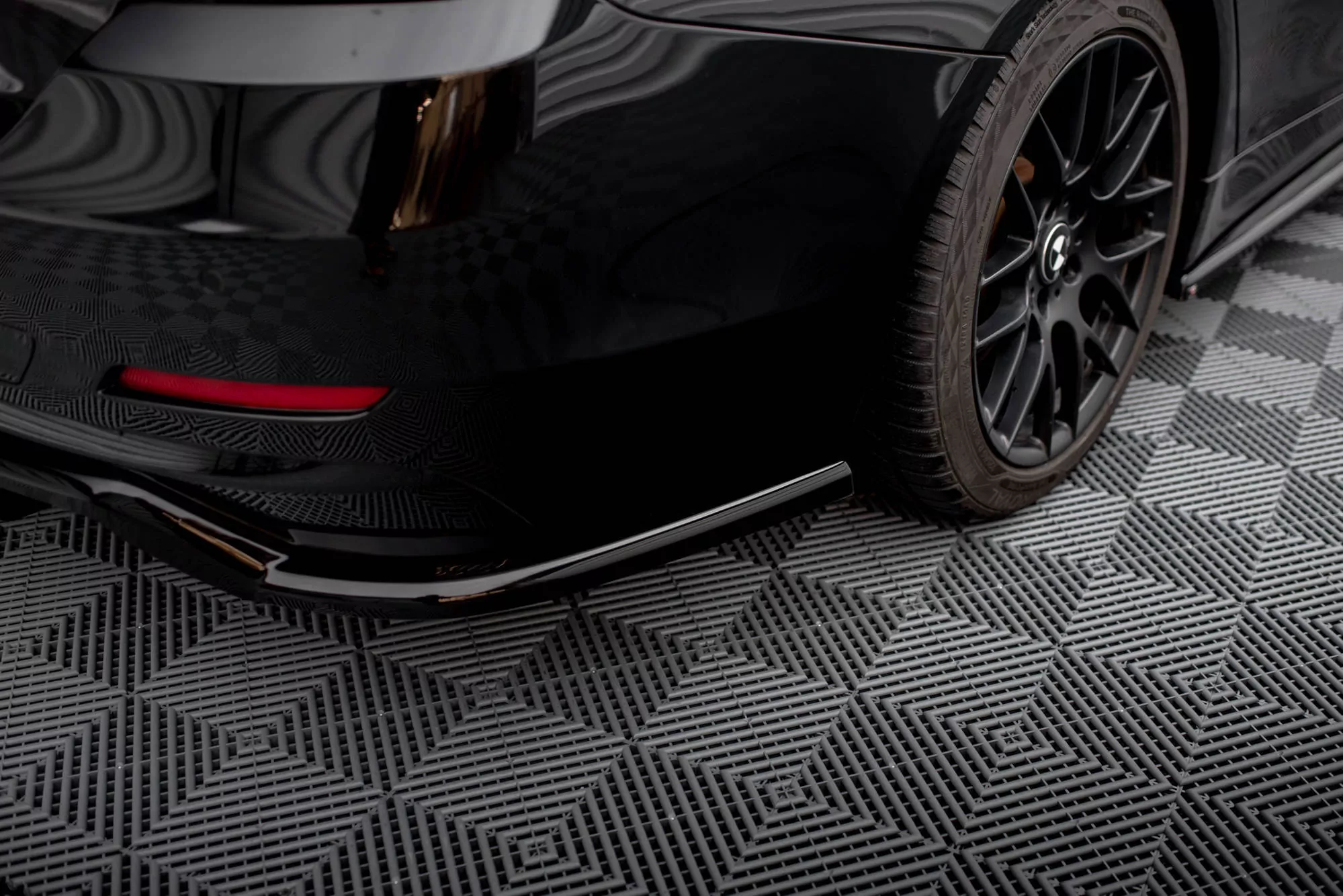 Mittlerer Diffusor Heck Ansatz DTM Look Für BMW 4er Gran Coupe F36  Schwarz Hochglanz