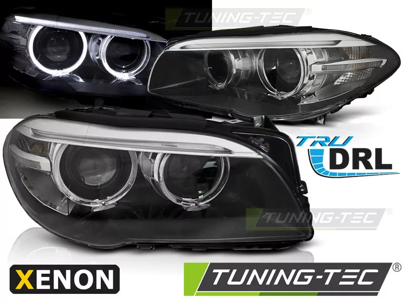 XENON HEADLIGHTS ANGEL EYES LED DRL BLACK fits BMW F10,F11 10-07.13