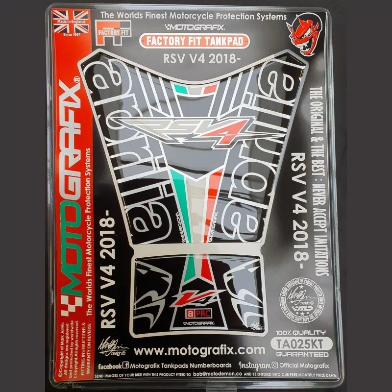 Aprilia RSV4 1100 Factory Tank Pad Motografix 3D Gel Protector TA025KT