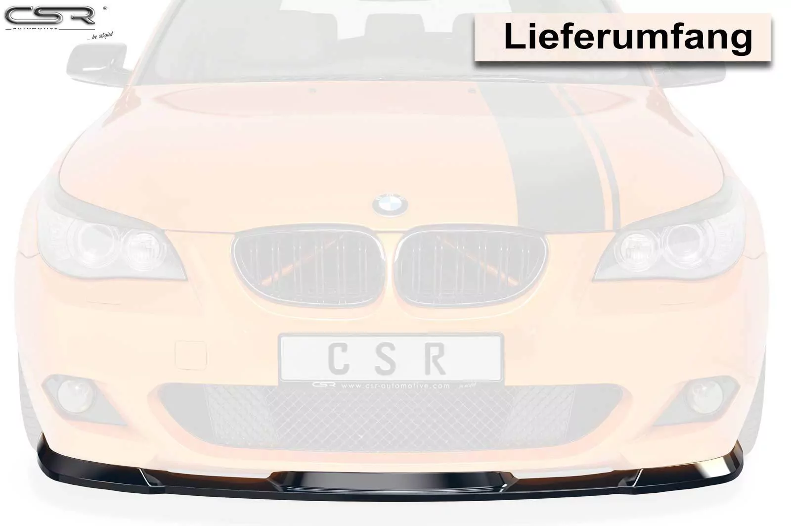 Cup-Spoilerlippe mit ABE für BMW 5er E60/E61 M-Paket CSR-CSL455-M Carbon Look (matt)