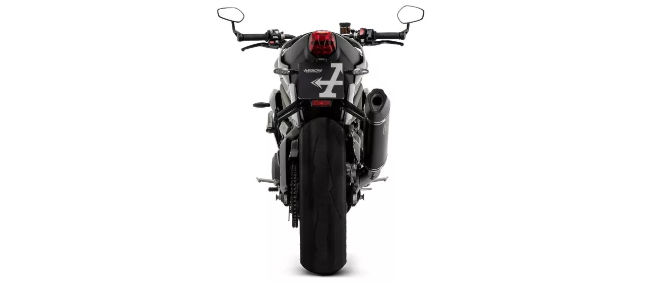 ARROW VELOCE Aluminium Schwarz TRIUMPH STREET TRIPLE 765/RS 20-22