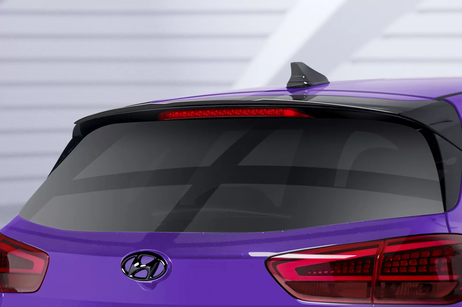 Heckflügel mit ABE für Hyundai I30 PD HF656 Strukturiert (schwarz matt)