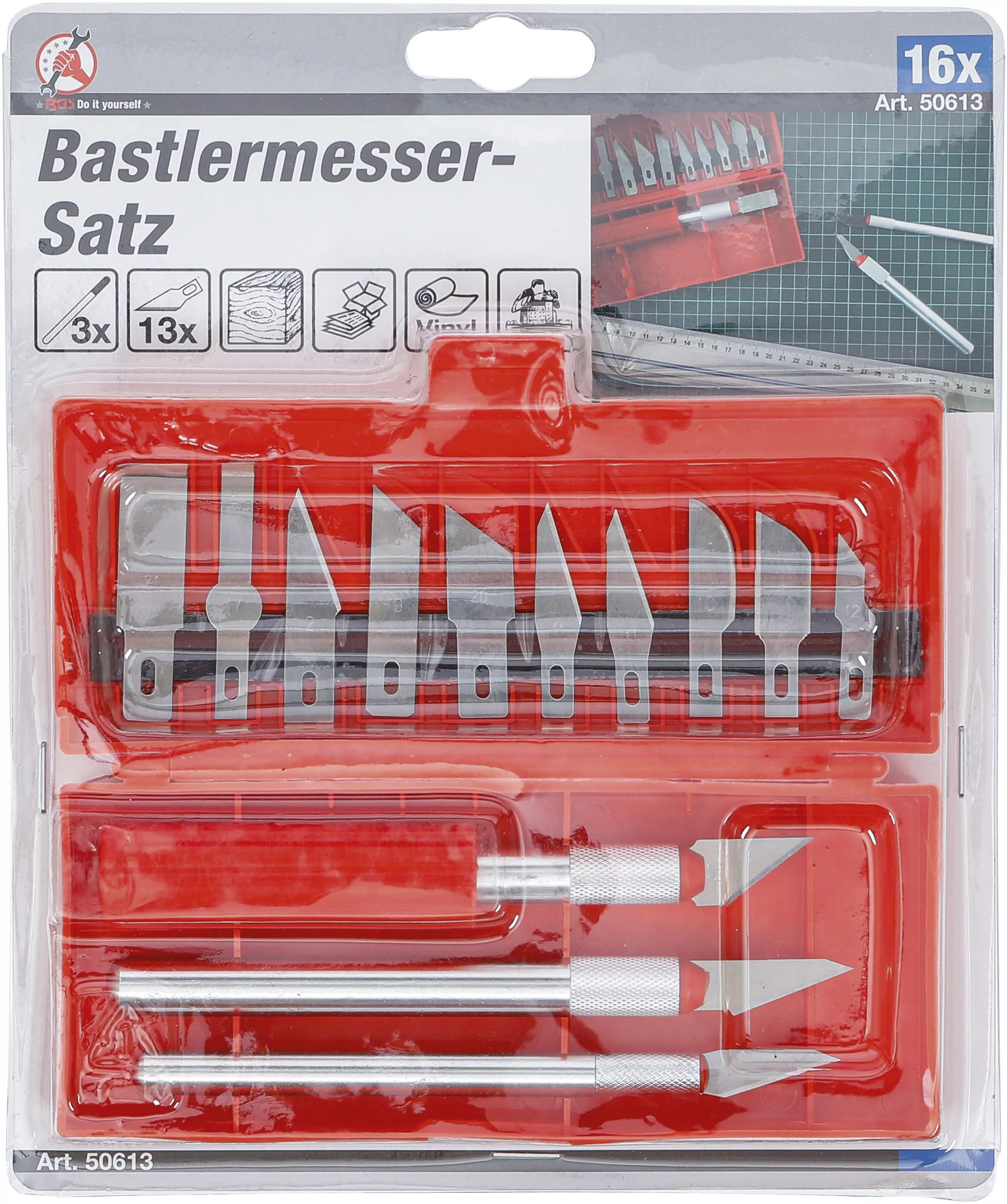 Bastlermesser-Satz | 16-tlg.