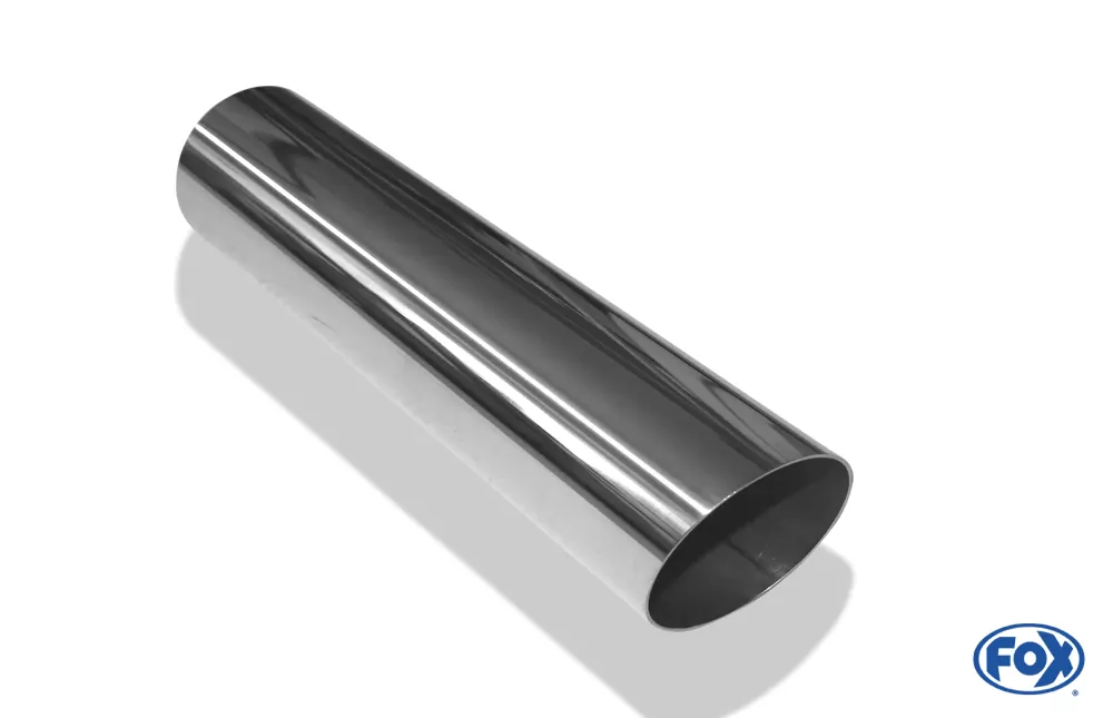 Anschweißendrohr Typ 14  Ø 70 mm / Länge: 300 mm - rund / uneingerollt / 15° abgeschrägt / ohne Absorber