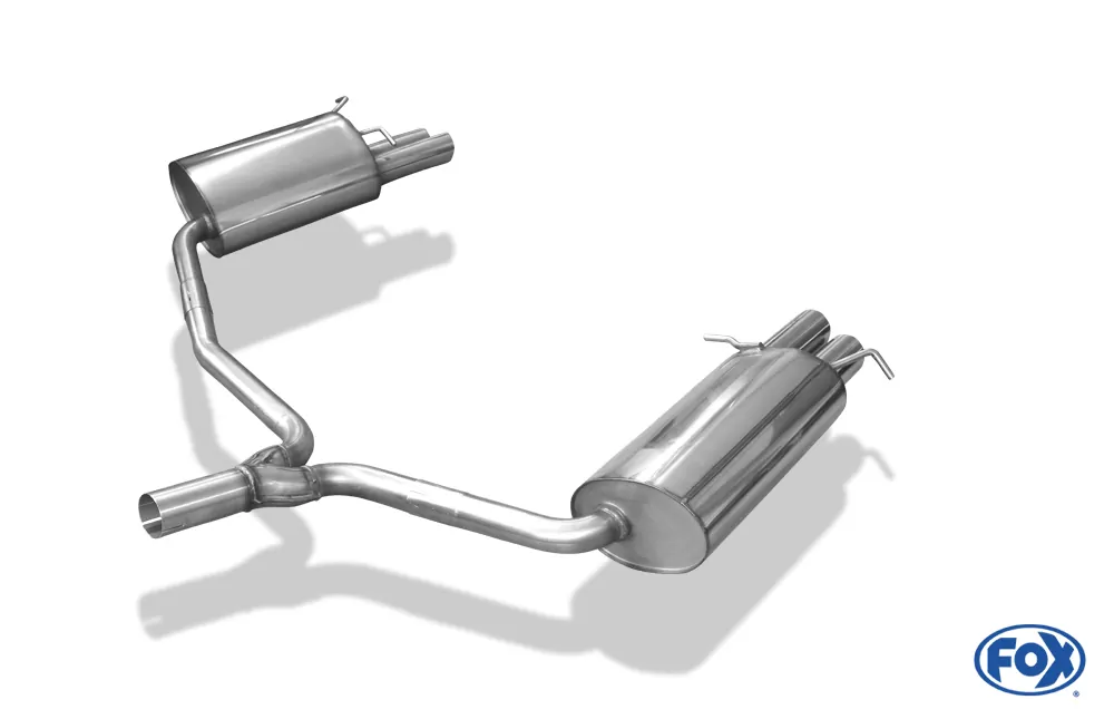Mercedes C-Klasse 4 Zylinder - W204/S204 AMG-Paket  Endschalldämpfer rechts/links mit Y-Verbindungsstück - 2x70 Typ 16 rechts/links