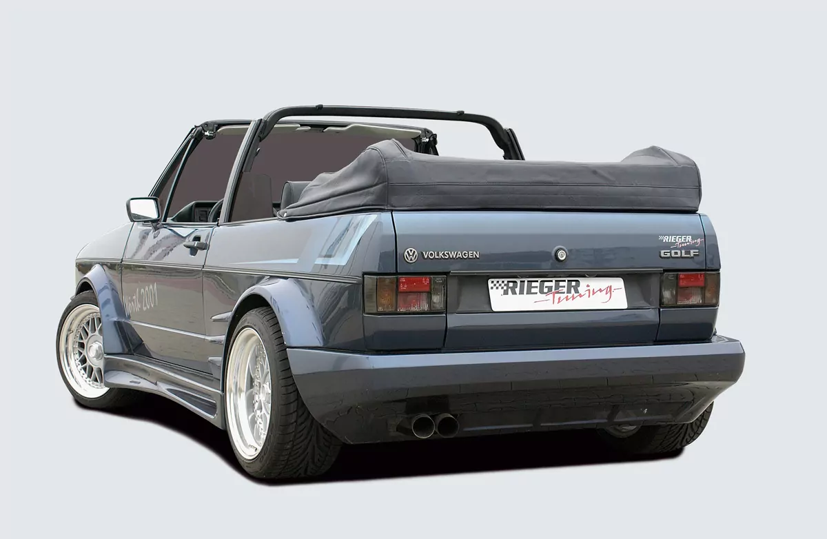 Rieger Heckschürze Breitbau I für VW Golf 1 -   --> Radlaufverbreiterung muss vorhanden sein carbon optik