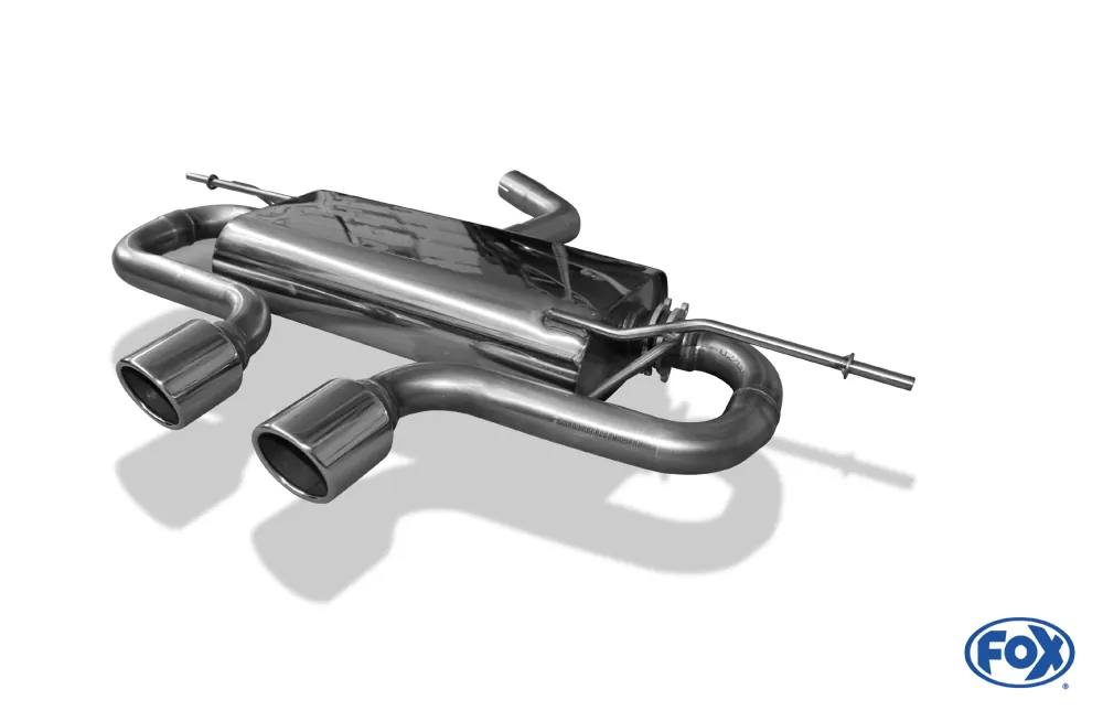 VW Golf V  Endschalldämpfer Ausgang mittig R32-Design - 2x90 Typ 16 mittig