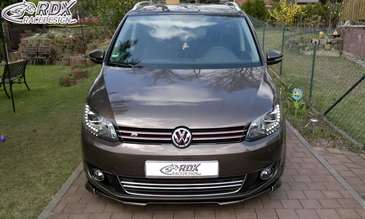 RDX Frontspoiler VARIO-X für VW Touran 1T Facelift (2010-2015) / Caddy 2K (2010-2015) Frontlippe Front Ansatz Vorne Spoilerlippe