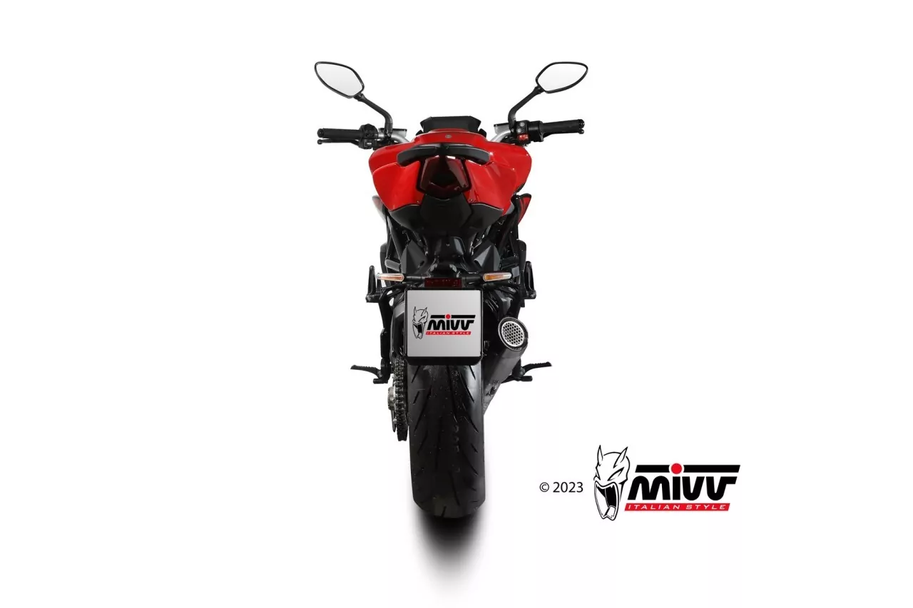 MIVV X-M5 Edelstahl Schwarz MV AGUSTA BRUTALE 800 - RR 17-23