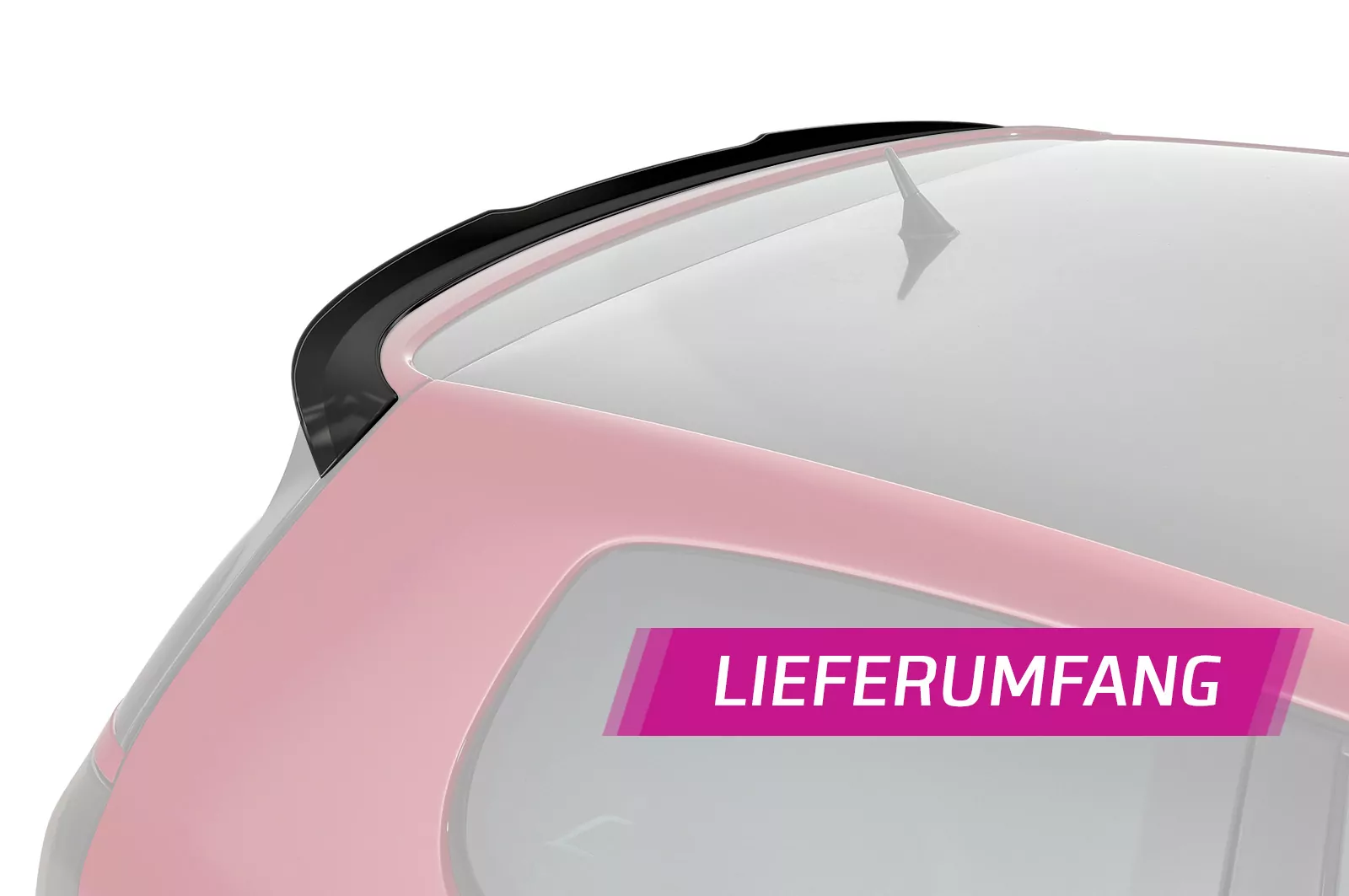 Heckflügel mit ABE für VW Golf 5 (Typ 1K) GTI / R32 HF643 Strukturiert (schwarz matt)