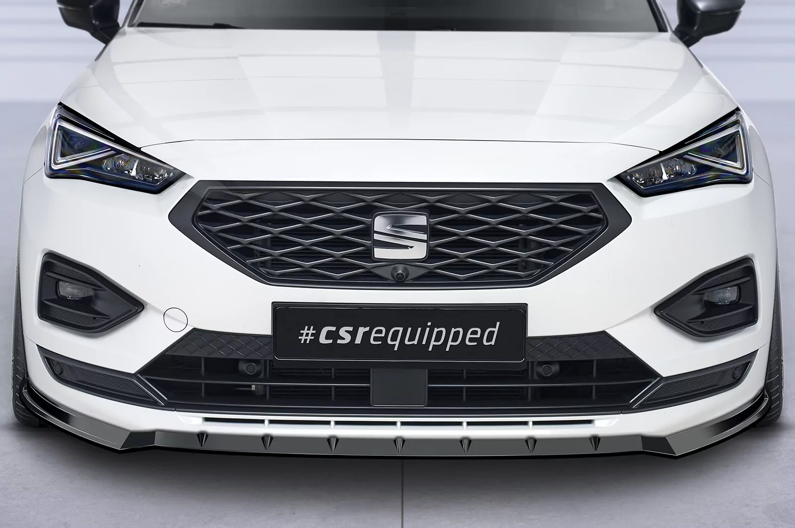Cup-Spoilerlippe mit ABE für Seat Tarraco FR CSL653 Schwarz Strukturiert