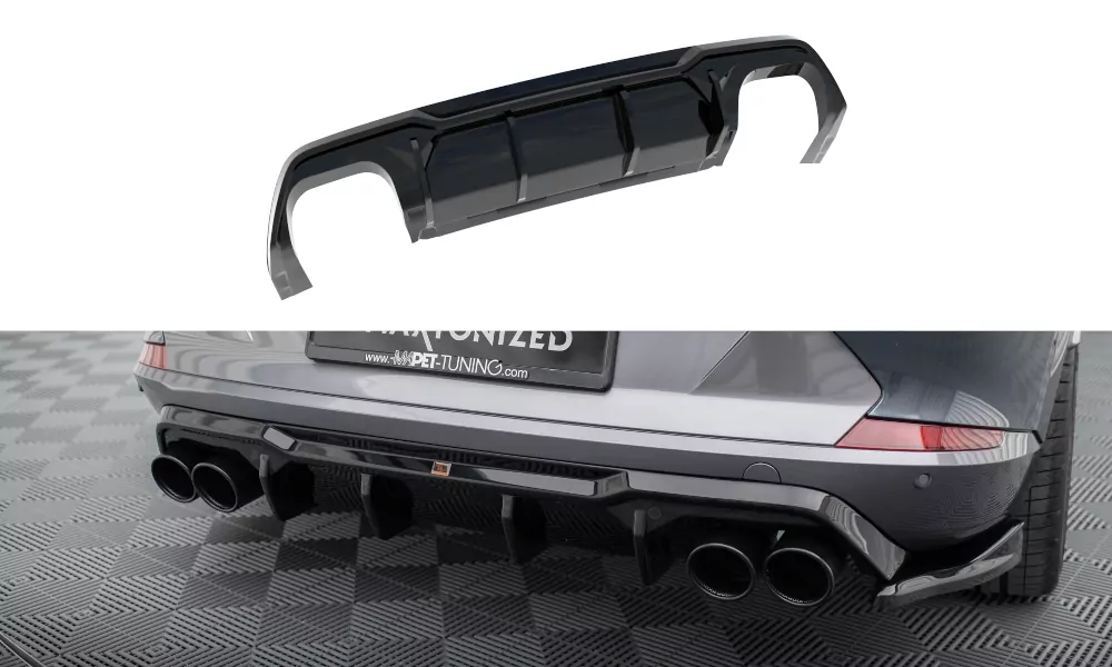 Diffusor Heck Ansatz V.3 Für Cupra Formentor VZ  Mk1 / Mk1 Facelift Schwarz Hochglanz