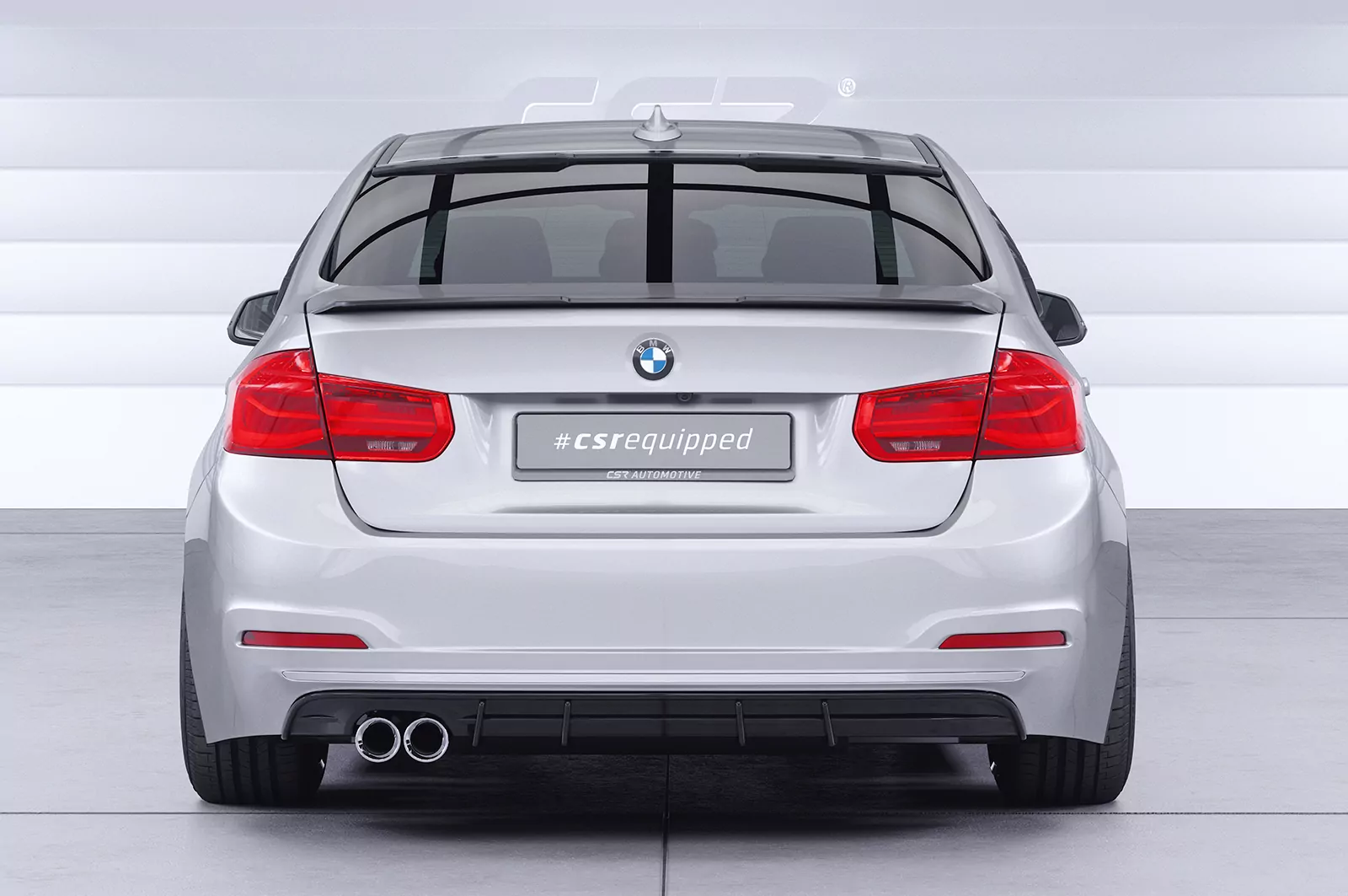 Heckansatz für BMW 3er F30 / F31 Limo / Touring HA491 Schwarz Strukturiert