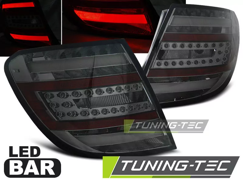 Led Bar Tail Lights Smoke Fits Mercedes C-klasa W204 Kombi 07-10