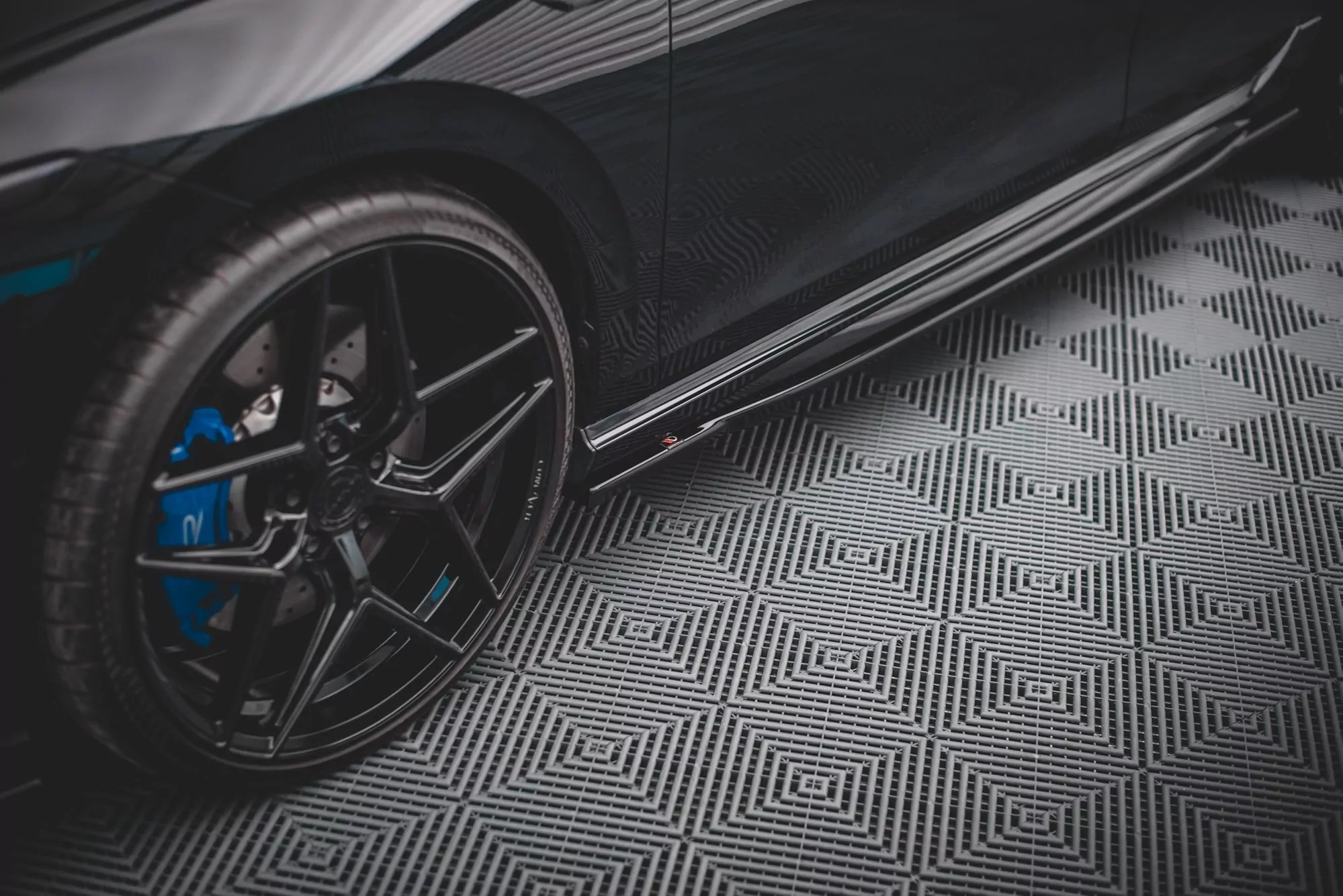 Seitenschweller Ansatz Für V.1 Für Volkswagen Golf R Mk8 Schwarz Hochglanz