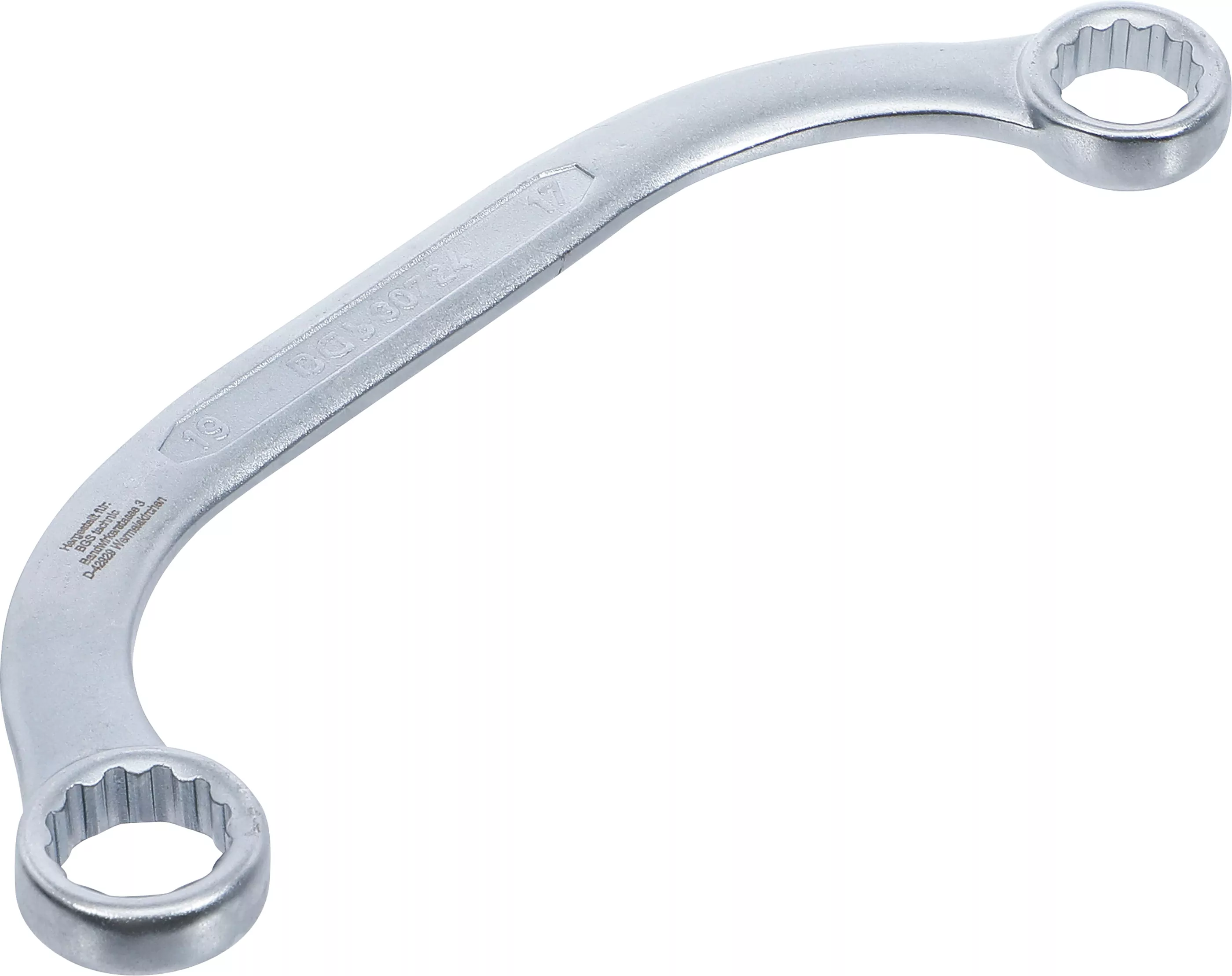 C-Form Doppel-Ringschlüssel Zwölfkant | SW 17 x 19 mm