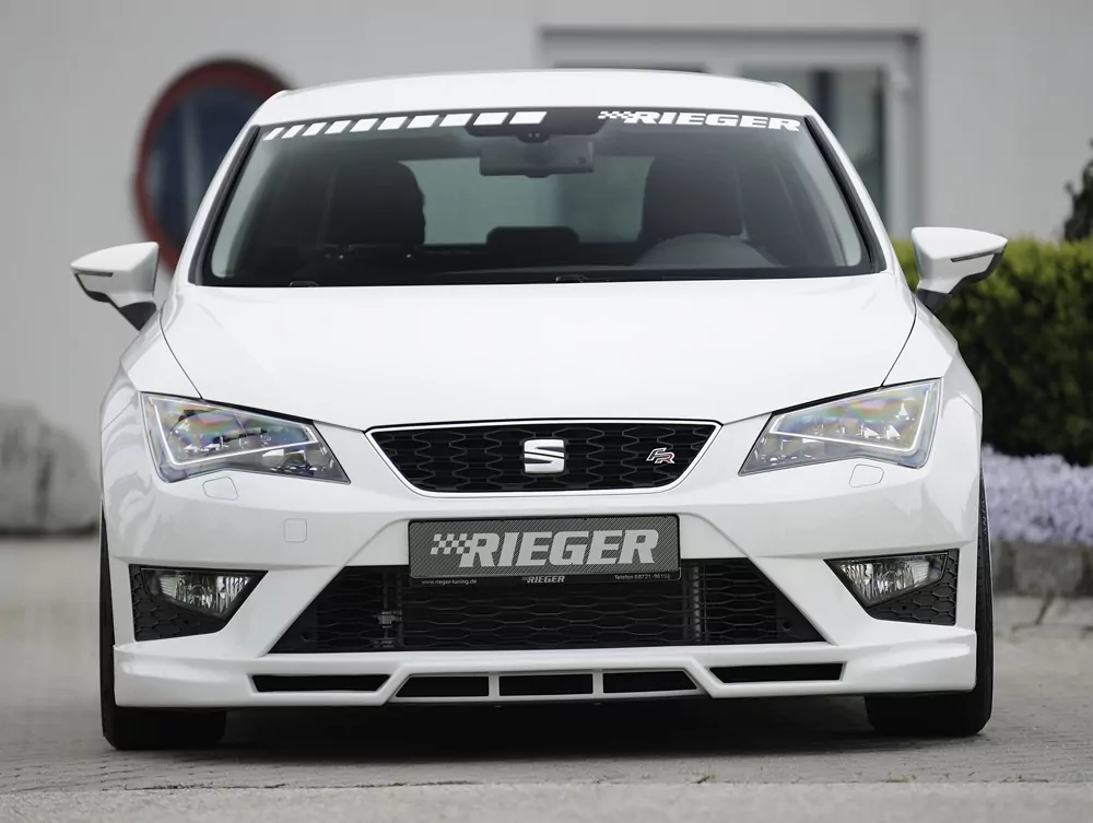 Rieger Spoilerlippe für Seat Leon Cupra (5F) - 5-tür. (ST/Kombi) 03.14-12.16 (bis Facelift) carbon optik