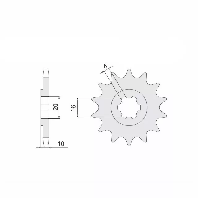 Ritzel 14 Zähne Teilung 428