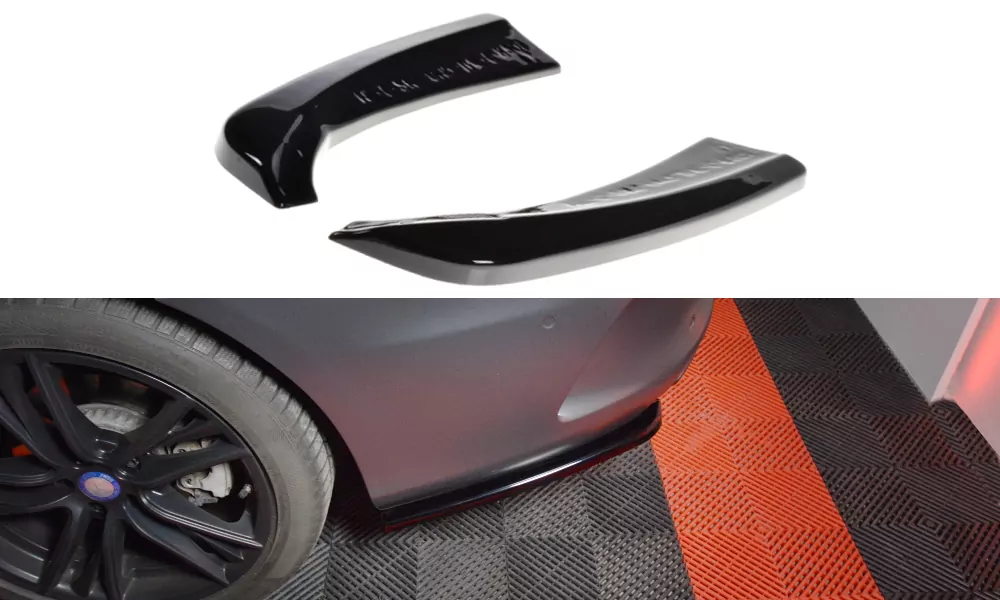 Heck Ansatz Flaps Diffusor Passend Für Diffusor Passend Für MERCEDES- BENZ C-KLASSE W205 COUPE AMG-LINE Schwarz Hochglanz Schwarz Hochglanz