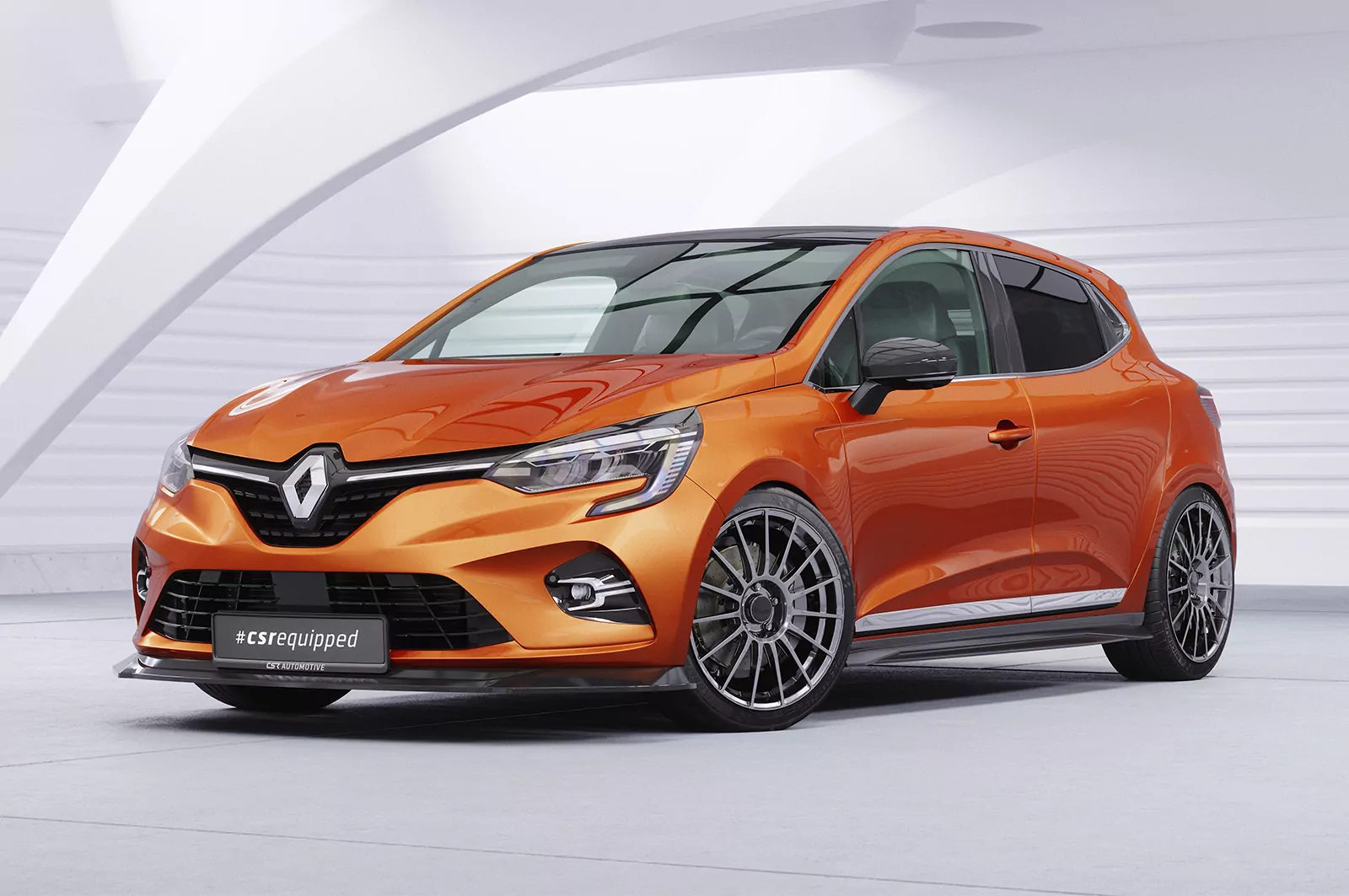 Seitenschweller für Renault Clio 5 SS536 Schwarz Strukturiert