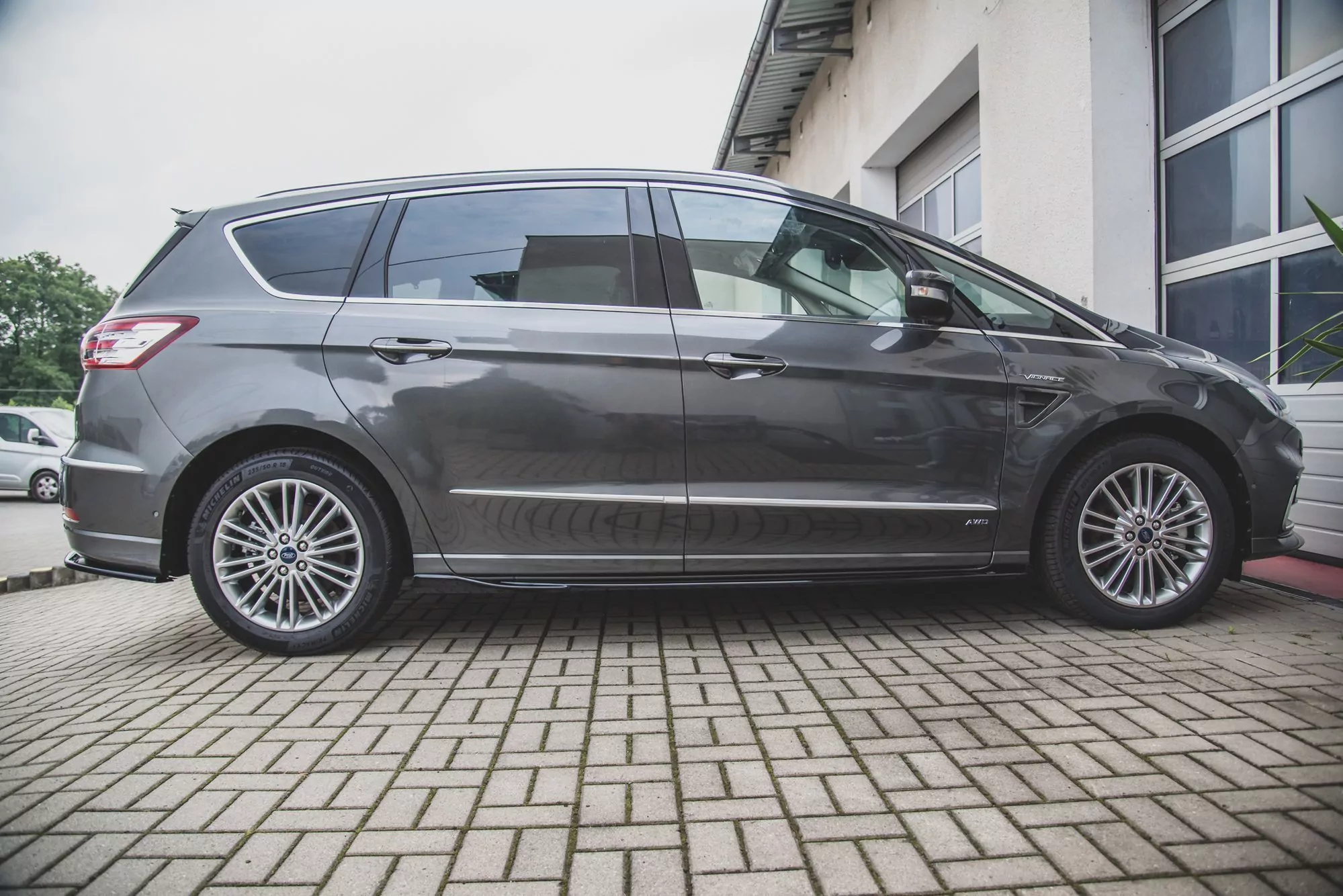 Seitenschweller Ansatz Passend Für Ford S-Max Mk2 Facelift Schwarz Hochglanz