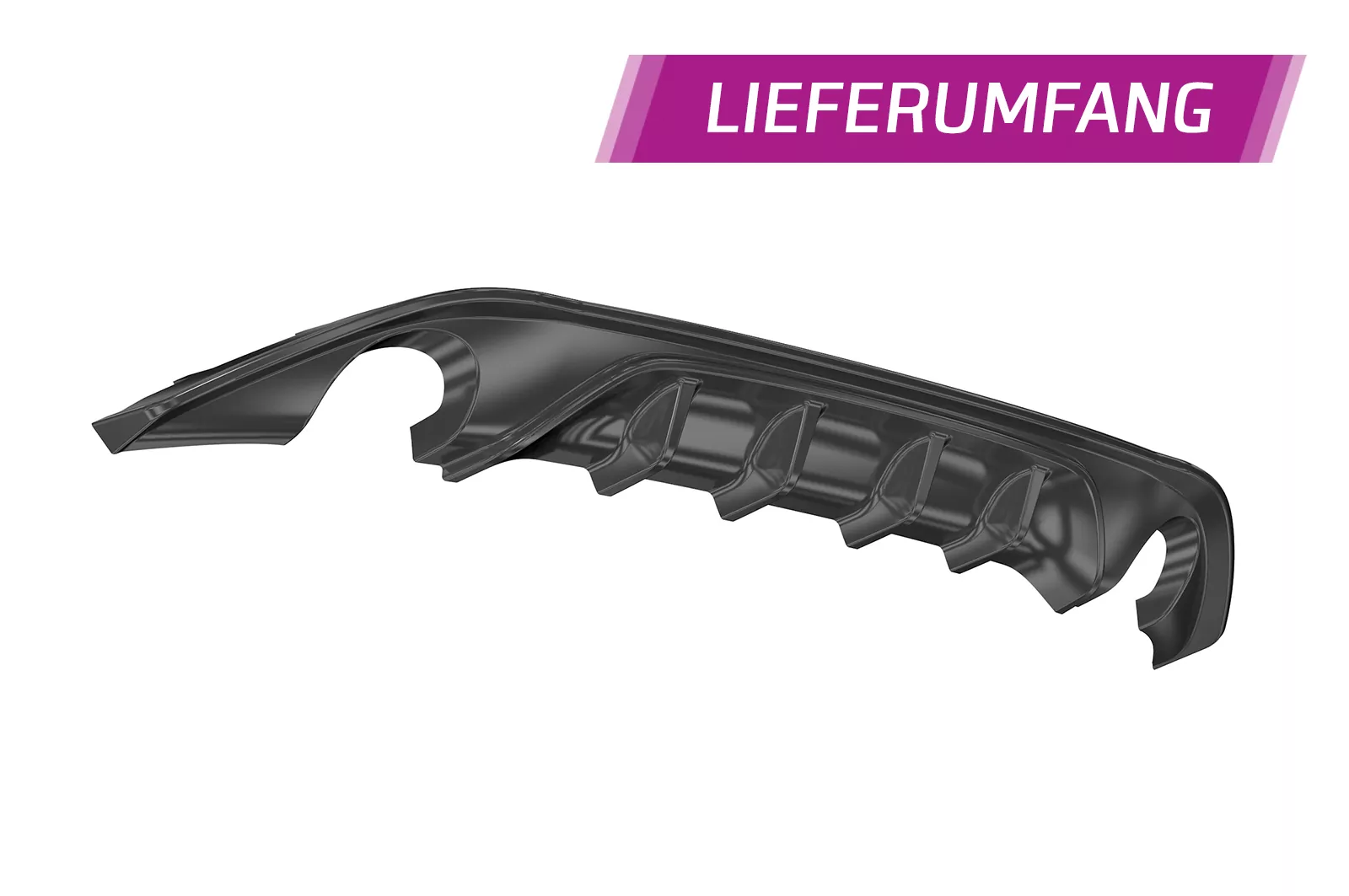 Heckansatz für VW Golf 7 Basis/GTI/GTD/GTE/e-Golf HA266 Strukturiert (schwarz matt)