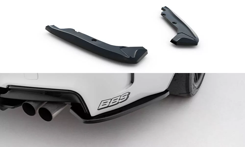 Heck Ansatz Flaps Diffusor Für BMW 1er M Coupe E82 Schwarz Hochglanz