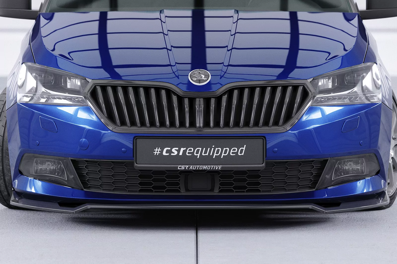 Cup-Spoilerlippe mit ABE für Skoda Fabia 3 (Typ NJ) CSL631 Schwarz Strukturiert