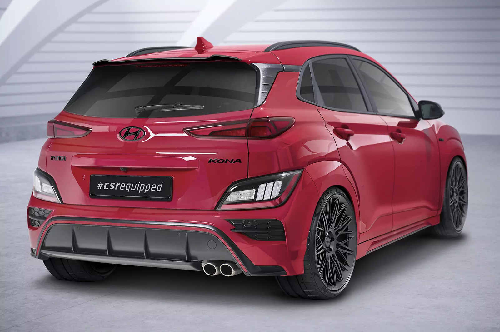 Heckflügel mit ABE für Hyundai Kona HF936 Schwarz Strukturiert