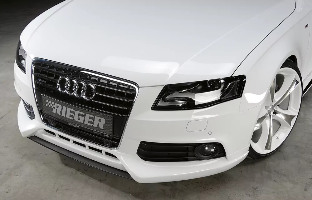 Rieger Spoilerlippe für Audi A4 (B8/B81) - Avant 11.07-12.11 (bis Facelift) carbon optik