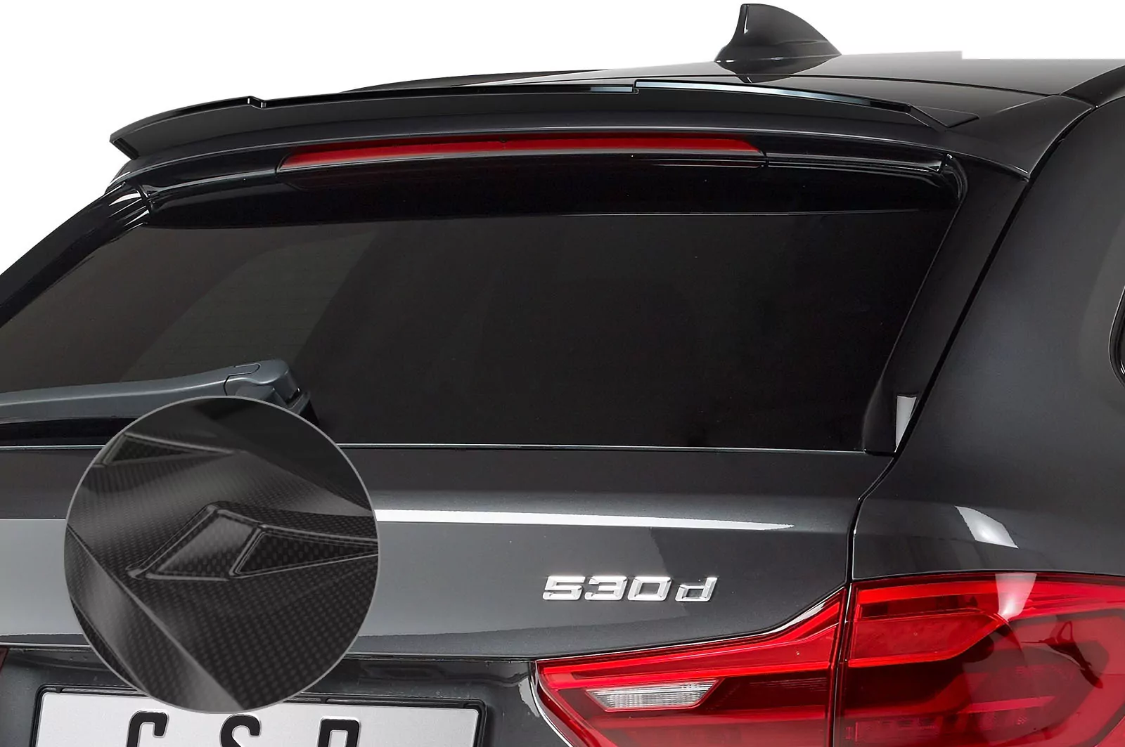 Heckflügel mit ABE für BMW 5er G31 HF624-C Carbon Look Hochglanz