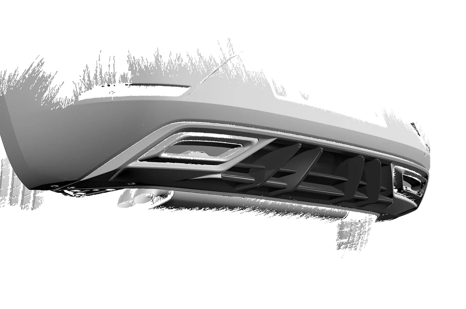 Heckansatz für Seat Leon IV (Typ KL) HA275 Schwarz Strukturiert