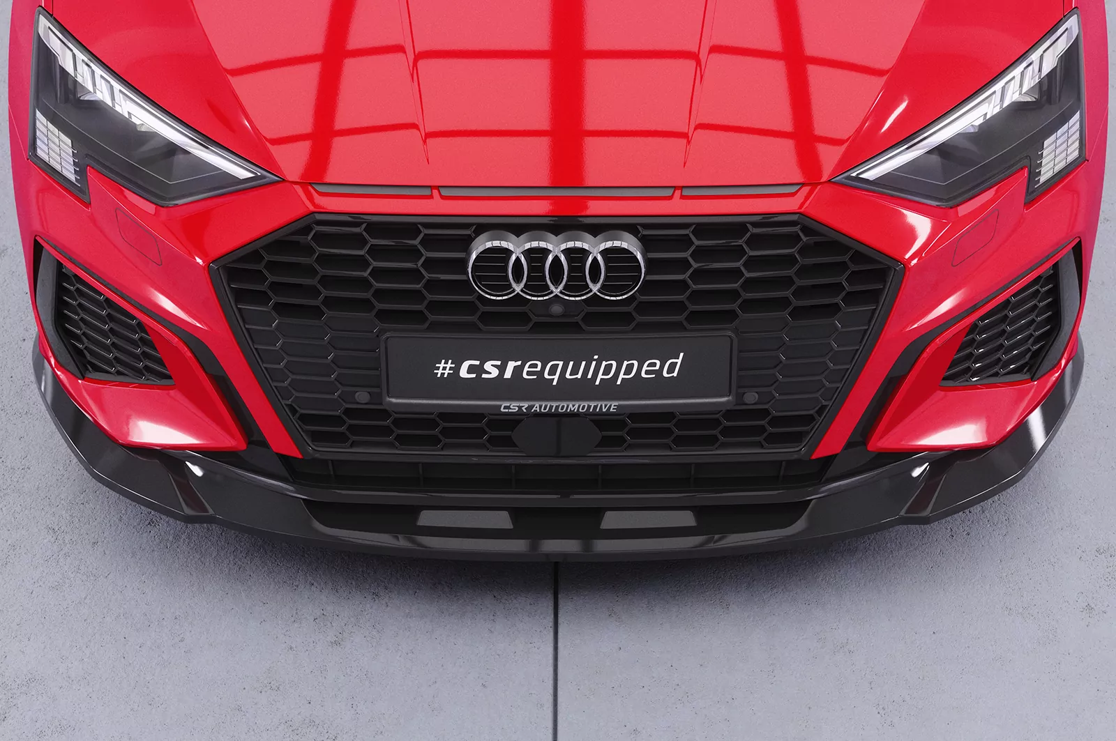 Cup-Spoilerlippe mit ABE für Audi A3 8Y S-Line / S3 8Y CSL483 Strukturiert (schwarz matt)