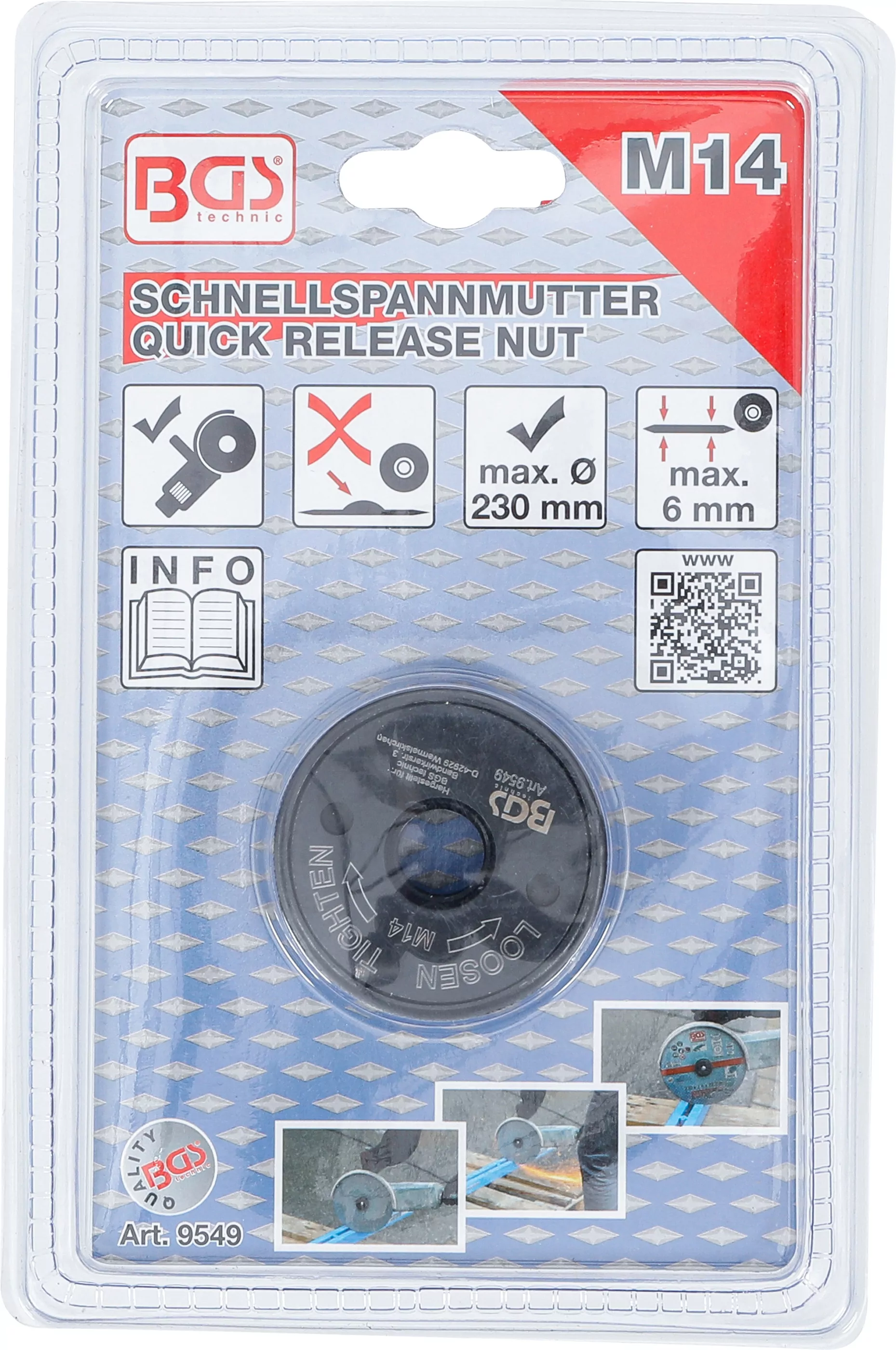 Schnellspannmutter | für Winkelschleifer | M14