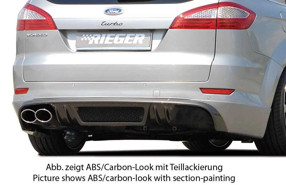 Rieger Heckschürzenansatz SG-Design für Ford Mondeo (BA7) - Turnier 03.07-09.10 (bis Facelift) carbon optik