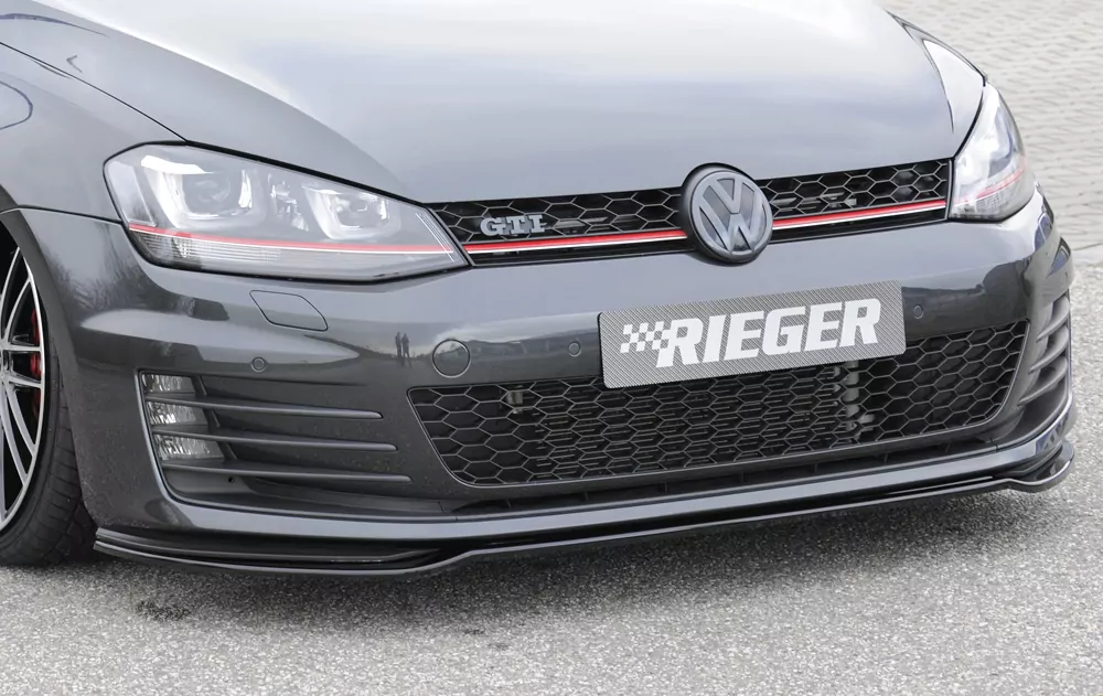 Rieger Spoilerschwert nur für GTI / GTD für VW Golf 7 GTI | 3-tür. 04.13-12.16 (bis Facelift) für orig. Frontschürze