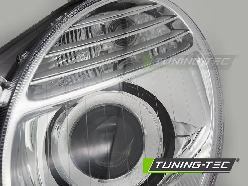 Headlights Chrome Left Side Tyc Fits Mercedes W211 06-09