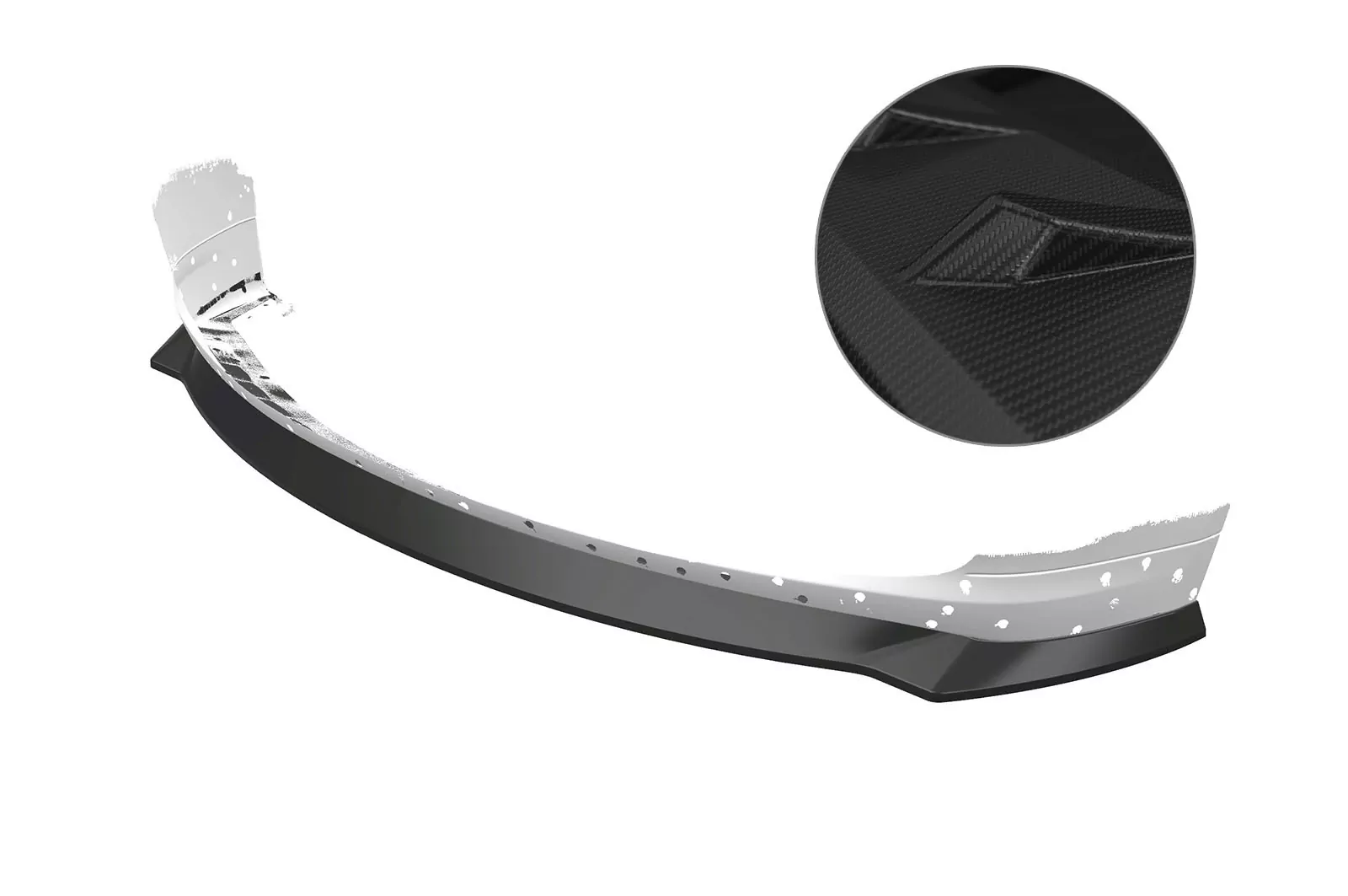 Cup-Spoilerlippe mit ABE für BMW 5er E60 / E61 Facelift CSL467-M Carbon Look (matt)