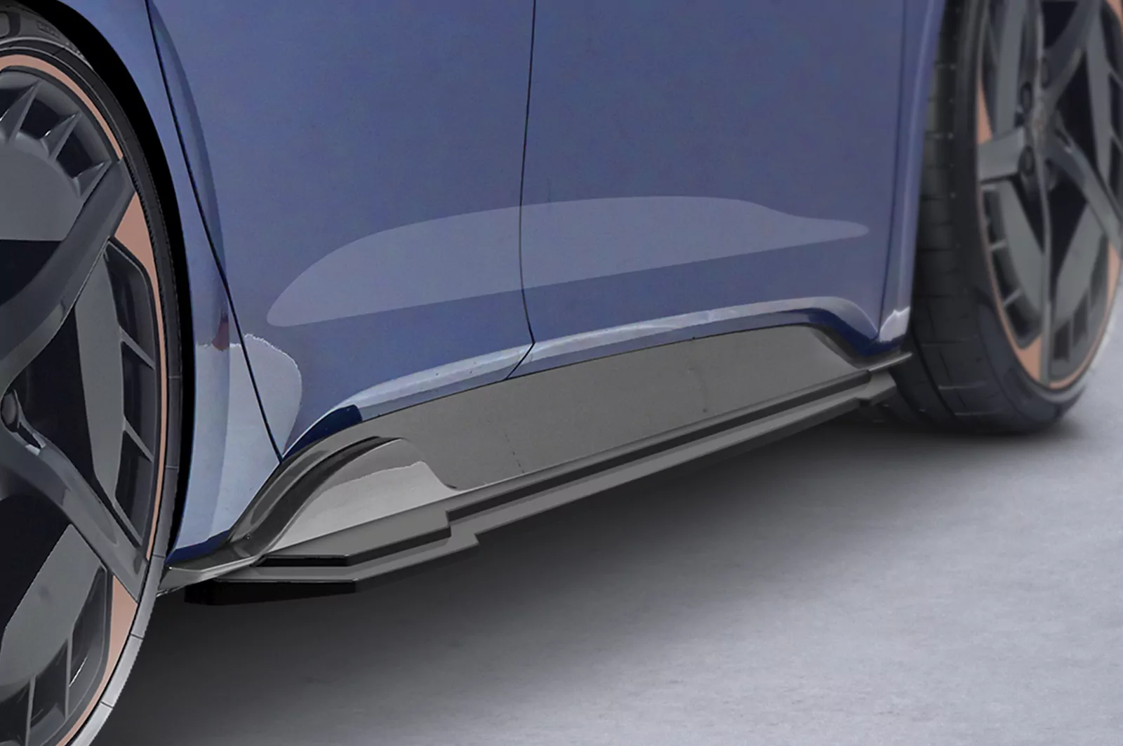 Seitenschweller für Cupra Born SS542 Schwarz Strukturiert