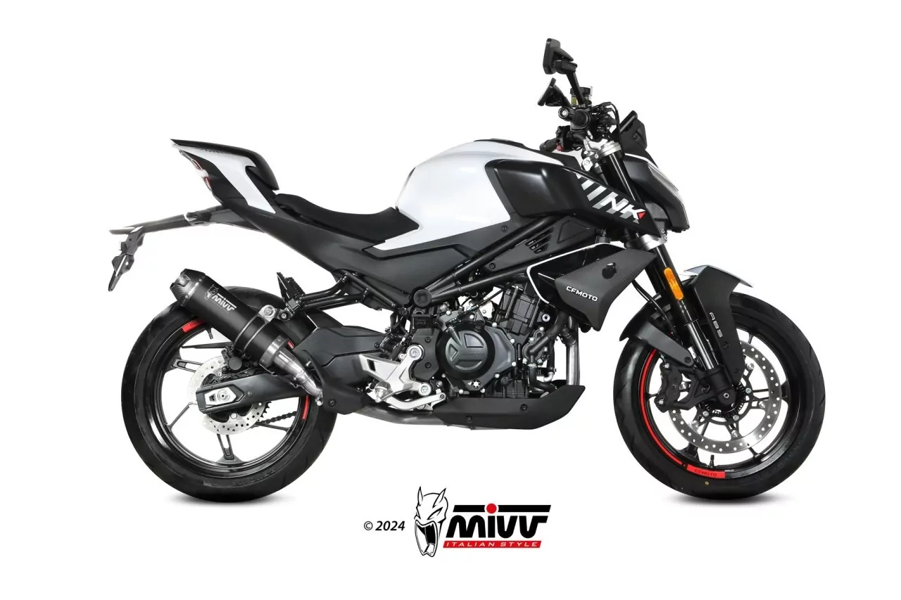 MIVV AK-1 Edelstahl Schwarz CF MOTO 450NK 23-24