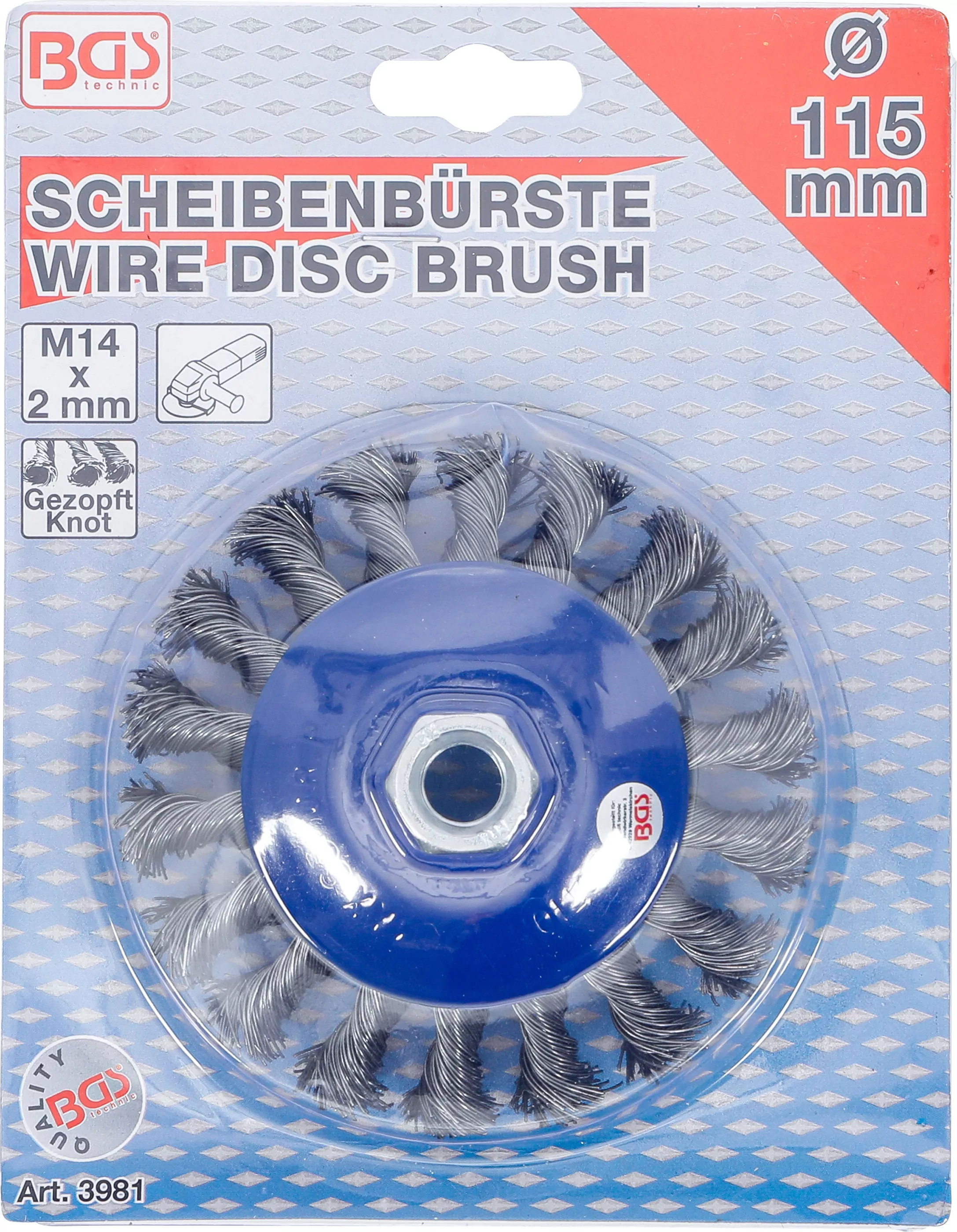 Scheibenbürste | Aufnahme M14 x 2,0 mm | Ø 115 mm