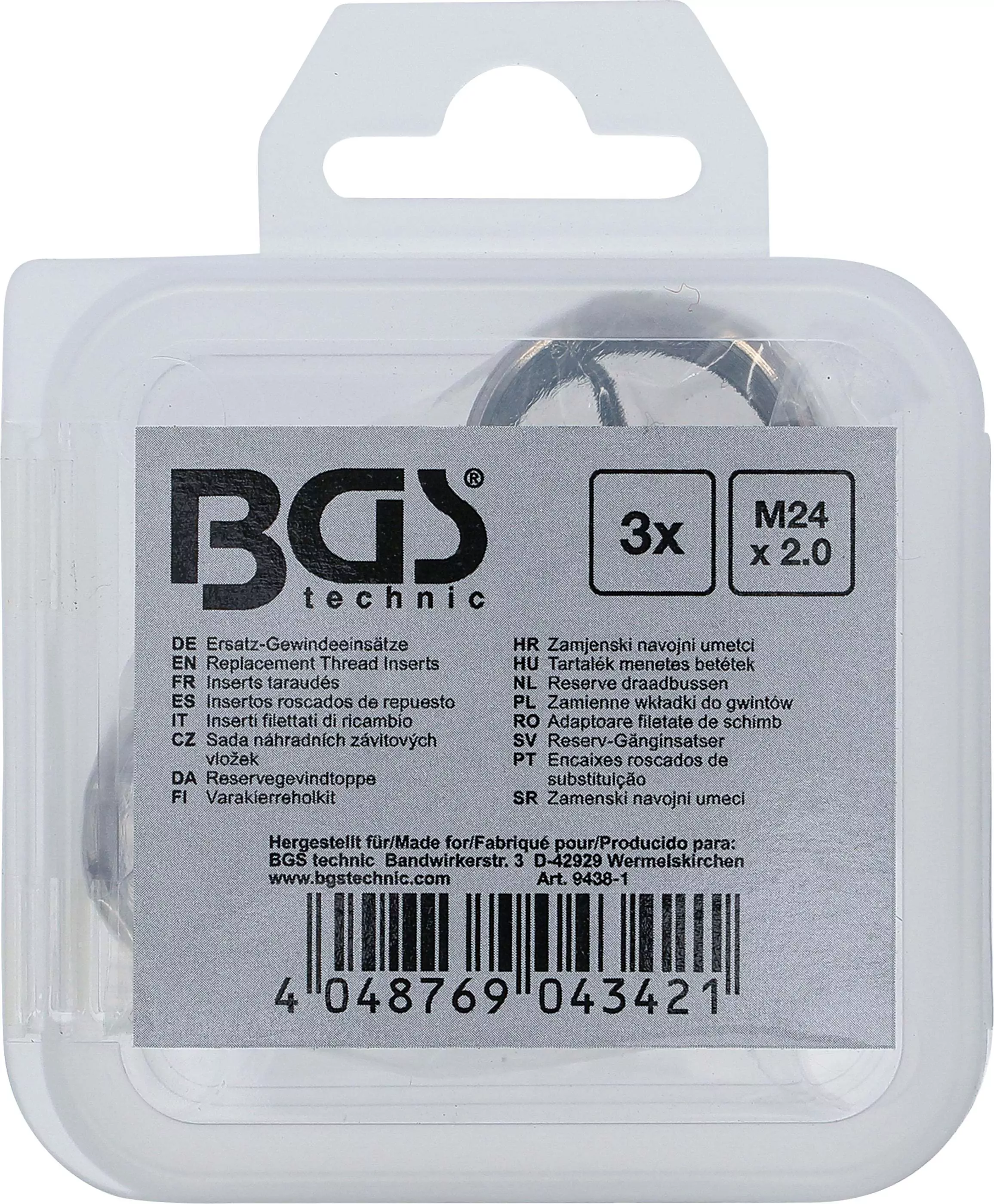 Ersatz-Gewindeeinsätze | M24 x 2,0 mm | 3-tlg.