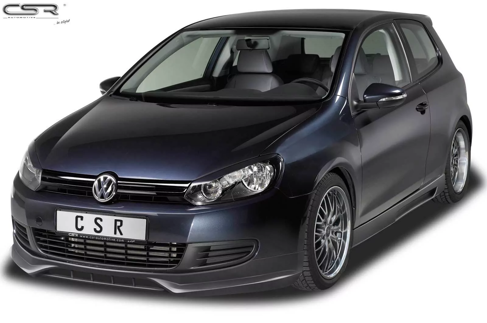Scheinwerferblenden für VW Golf 6 Glossy (schwarz hochglanz)