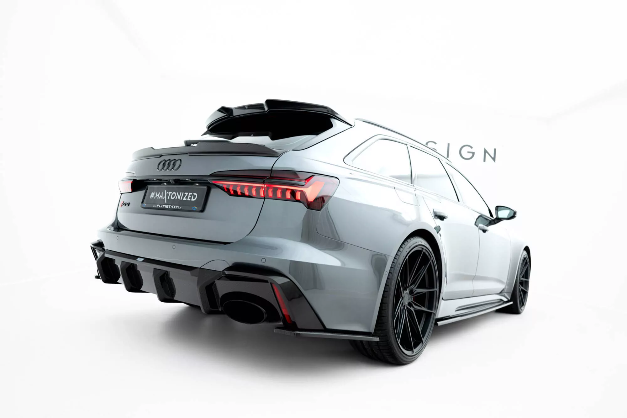 Prepreg Carbon Fiber Heck Ansatz Flaps Diffusor Für Audi RS6 C8
