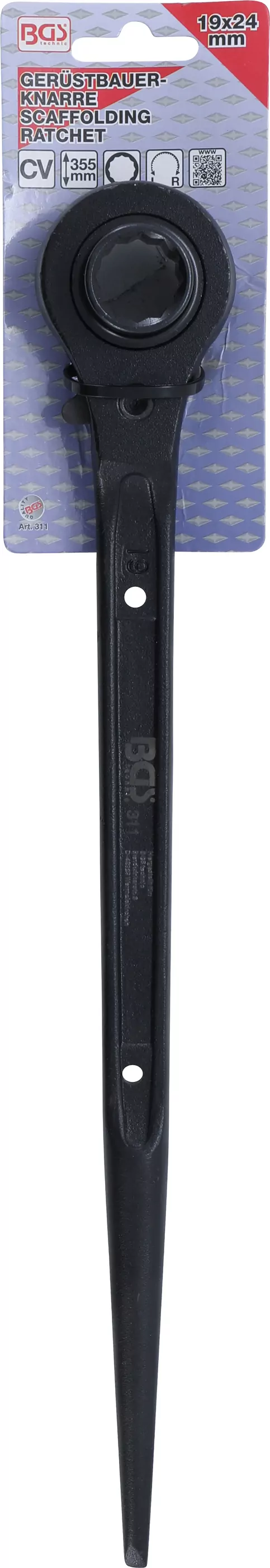 Gerüstbauer-Knarre | SW 19 x 24 mm