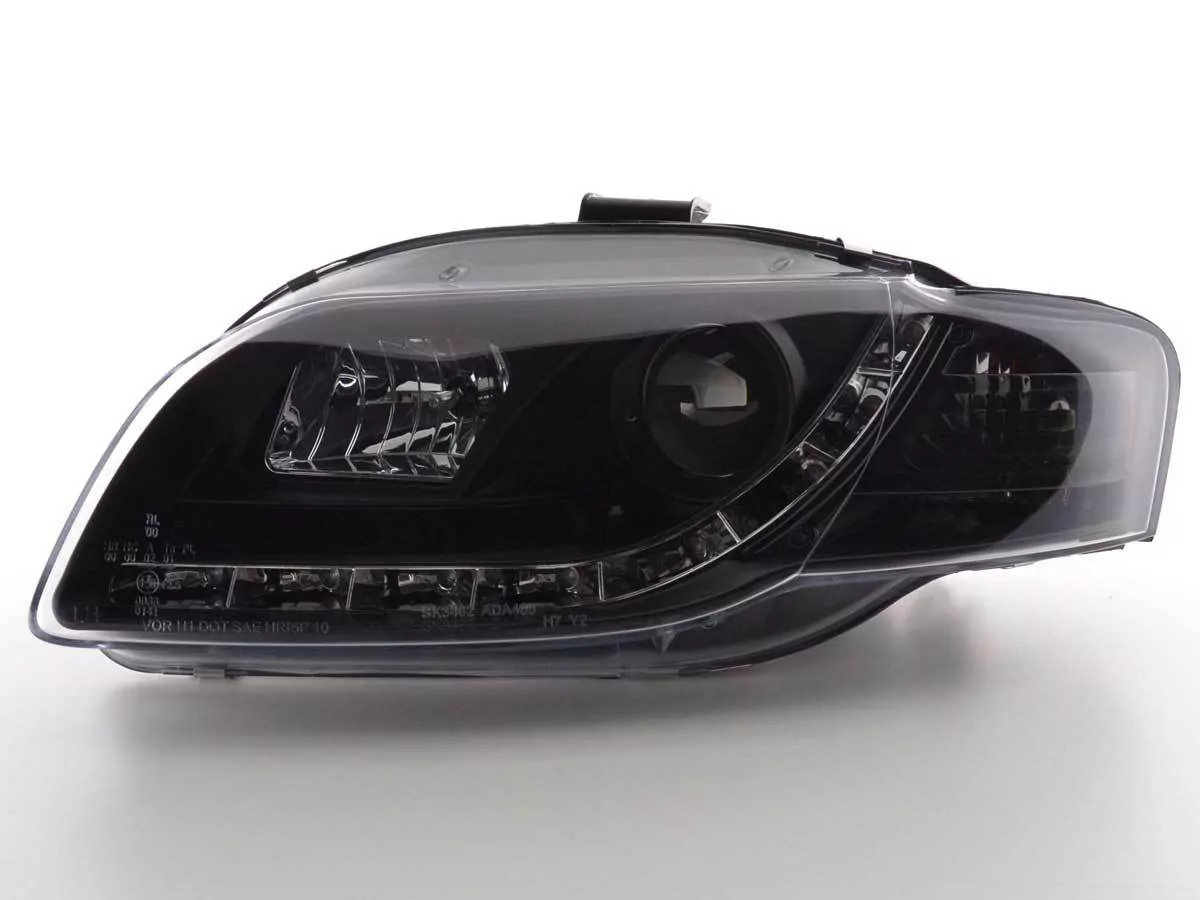 Scheinwerfer Set Daylight LED TFL-Optik Audi A4 Typ 8E Bj. 04-08 schwarz