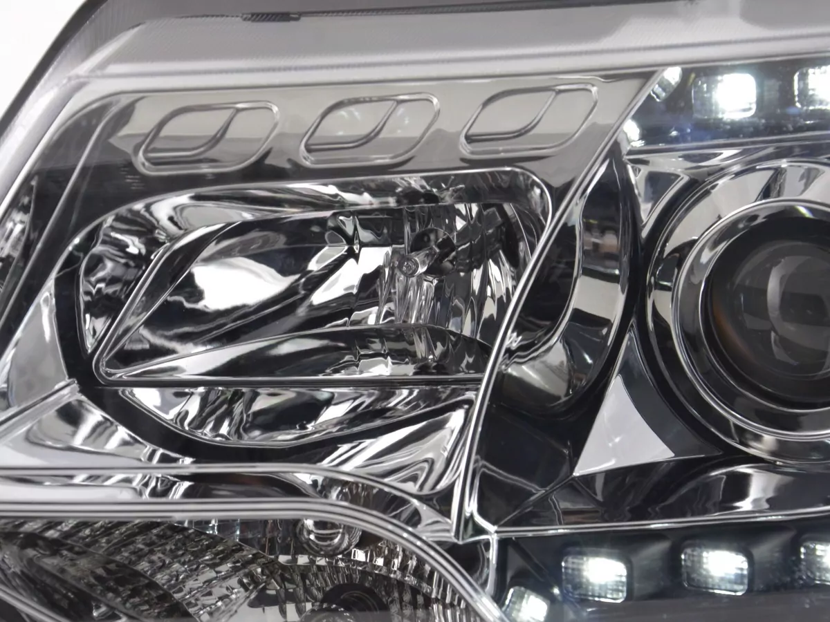 Scheinwerfer Set Daylight LED Tagfahrlicht VW Bus T5 Bj. ab 2009 chrom