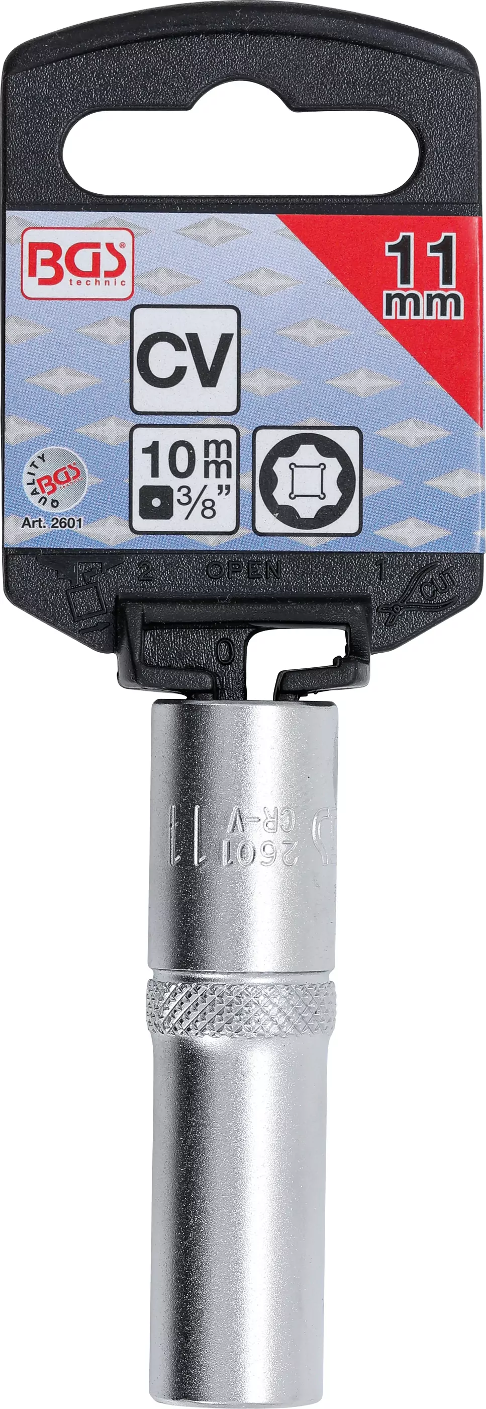 Steckschlüssel-Einsatz Super Lock, tief | Antrieb Innenvierkant 10 mm (3/8") | SW 11 mm