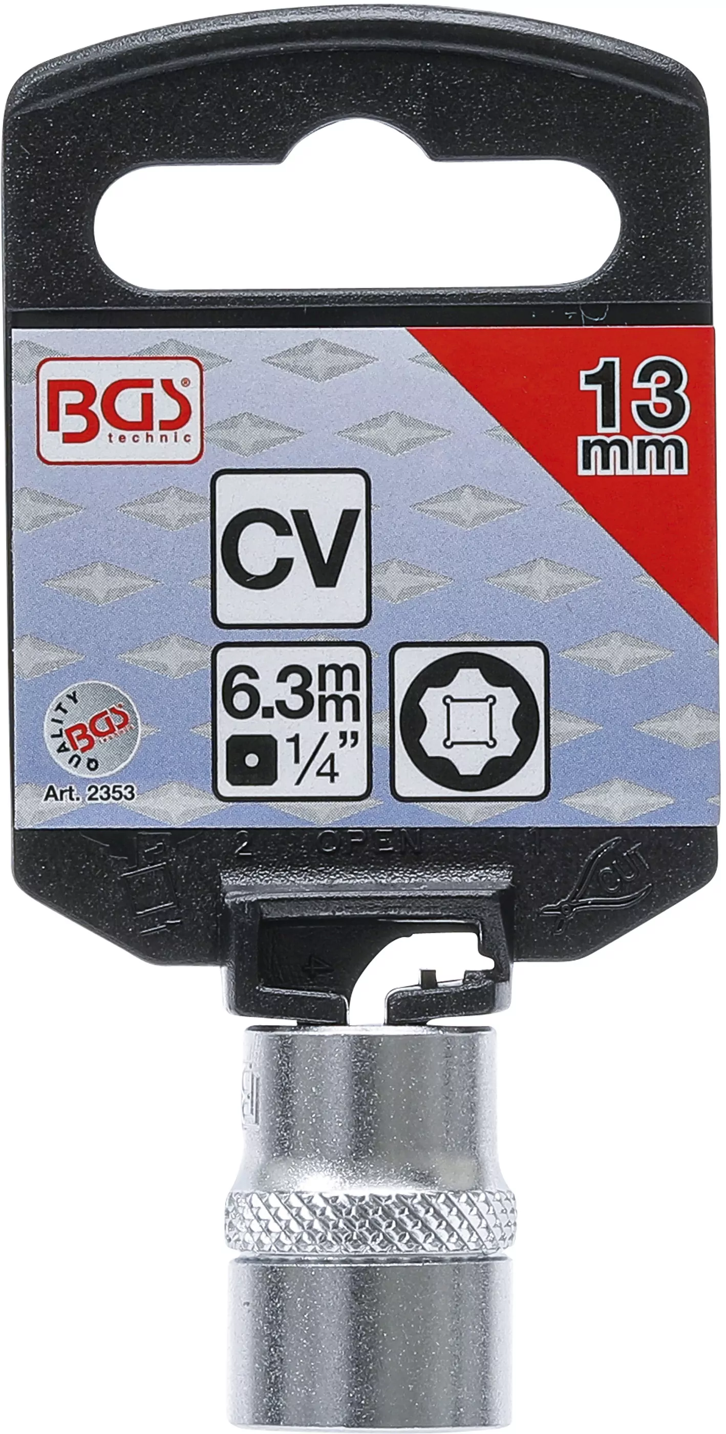 Steckschlüssel-Einsatz Super Lock | Antrieb Innenvierkant 6,3 mm (1/4") | SW 13 mm