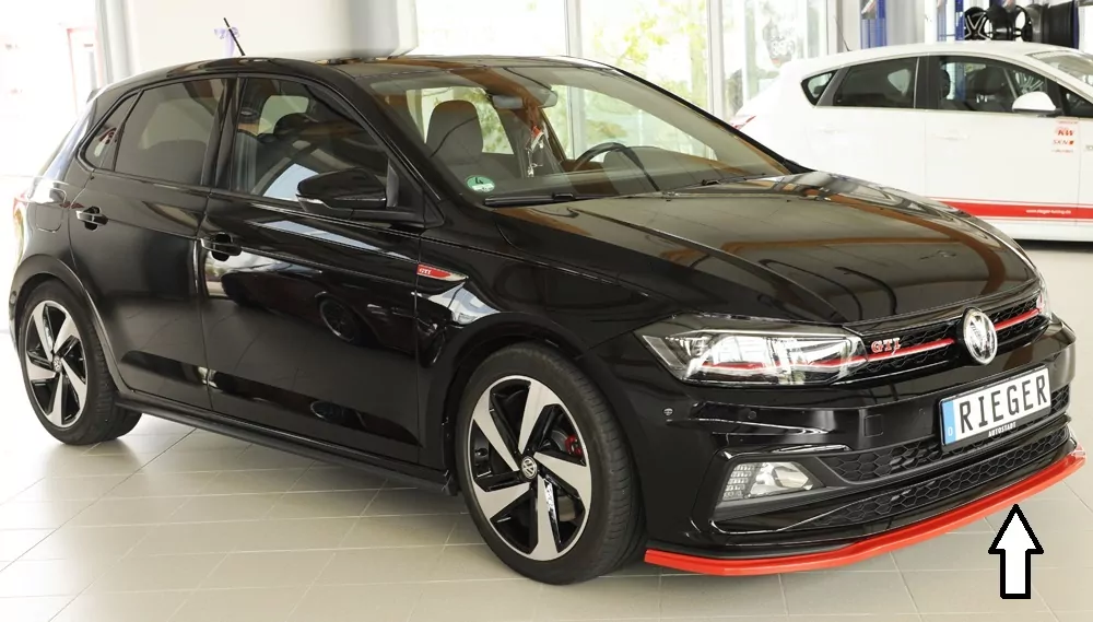 Rieger Spoilerschwert für VW Polo (AW) R-Line | 5-tür. 06.17- für orig. GTI-/R-Line Frontschürze